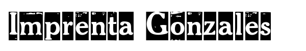 Imprenta Gonzales font preview